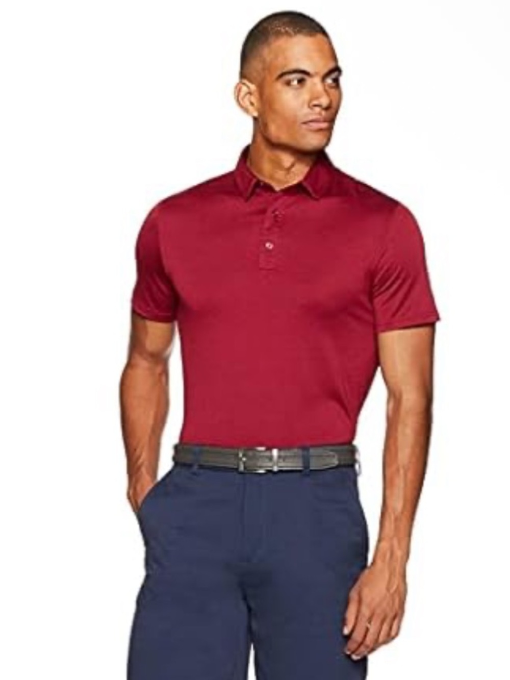 Amazon Quick Dry Polo Collared Shirt - Size Small - Maroon - NEW